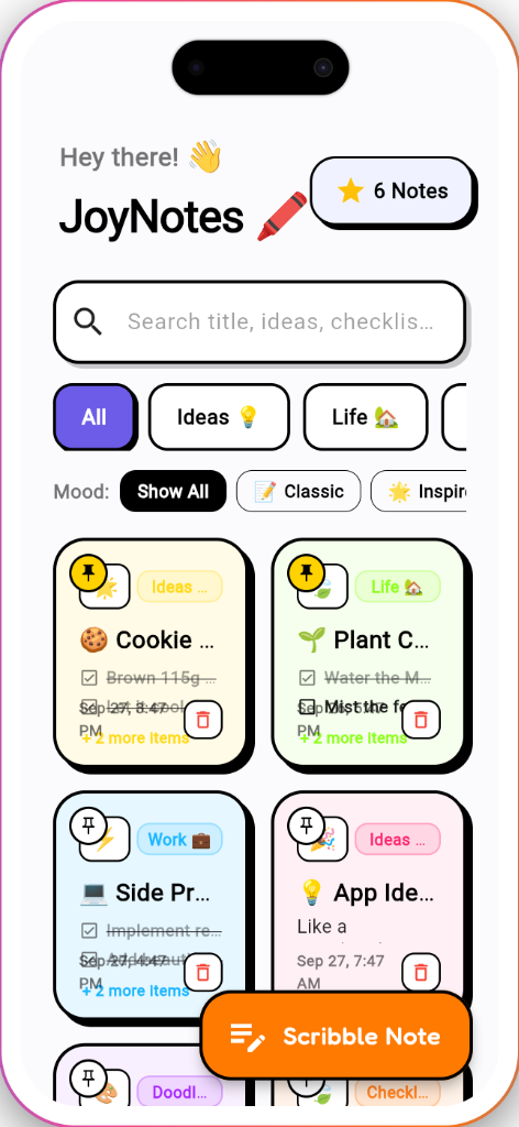 JoyNotes App Preview