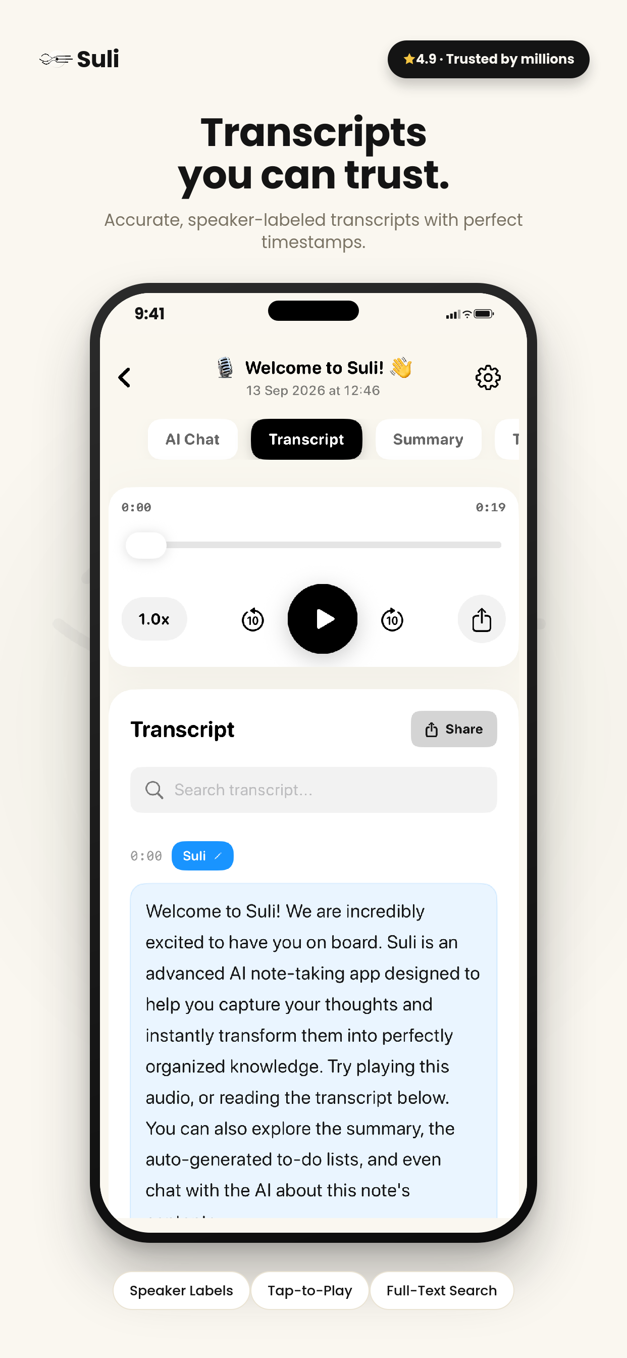 Transcripts you can trust.